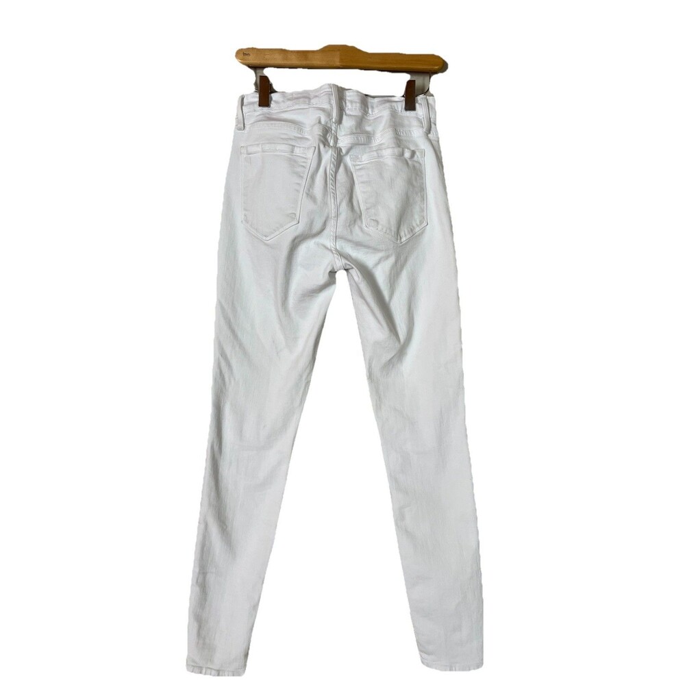 Frame White Stretch Mid Rise Skinny Jeans, Size 27, Le Skinny de‎ Jeanne - Picture 2 of 7
